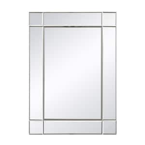 Medium Rectangle Clear Contemporary Mirror (28 in. H x 20 in. W)