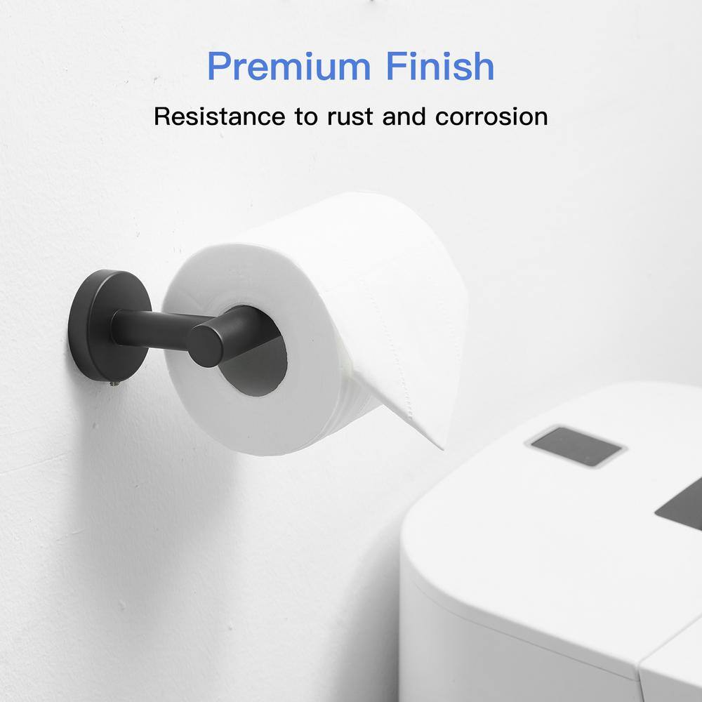 Matte Black Stainless Steel Wall Mounted Toilet Paper Holder