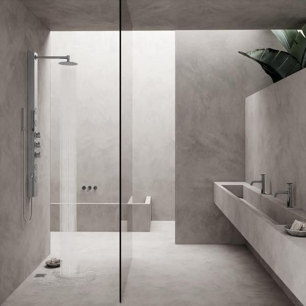 Elan 4 in. Square Shower Drain in Chrome