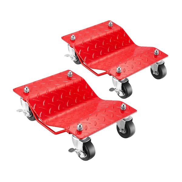 Unbranded 1,500 lbs. Capacity Red Textured Wheel Dolly (2-Pack)