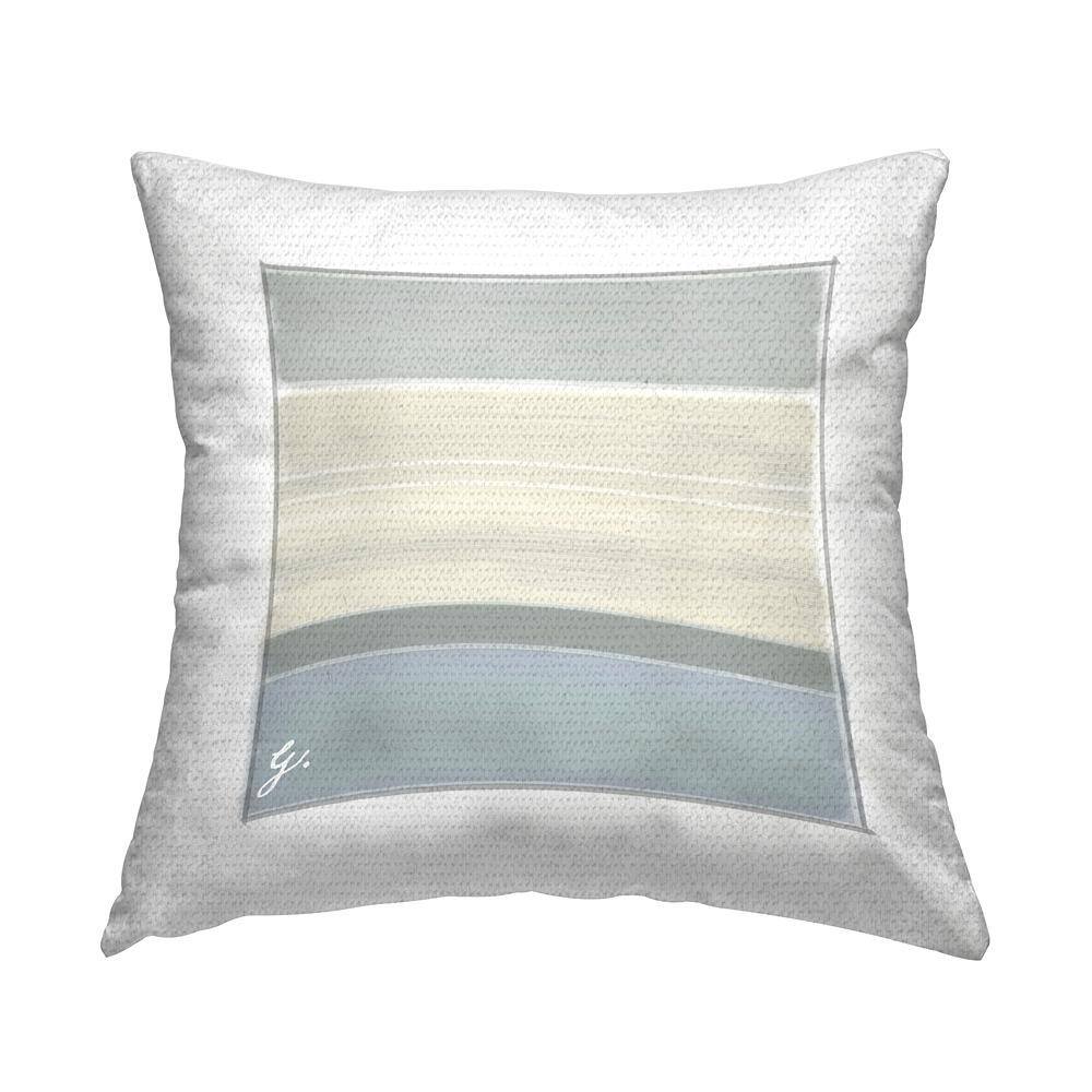 Muted Grey Stripes Arrangement Grey Square Outdoor Throw Pillow price history on PriceWatchPro
