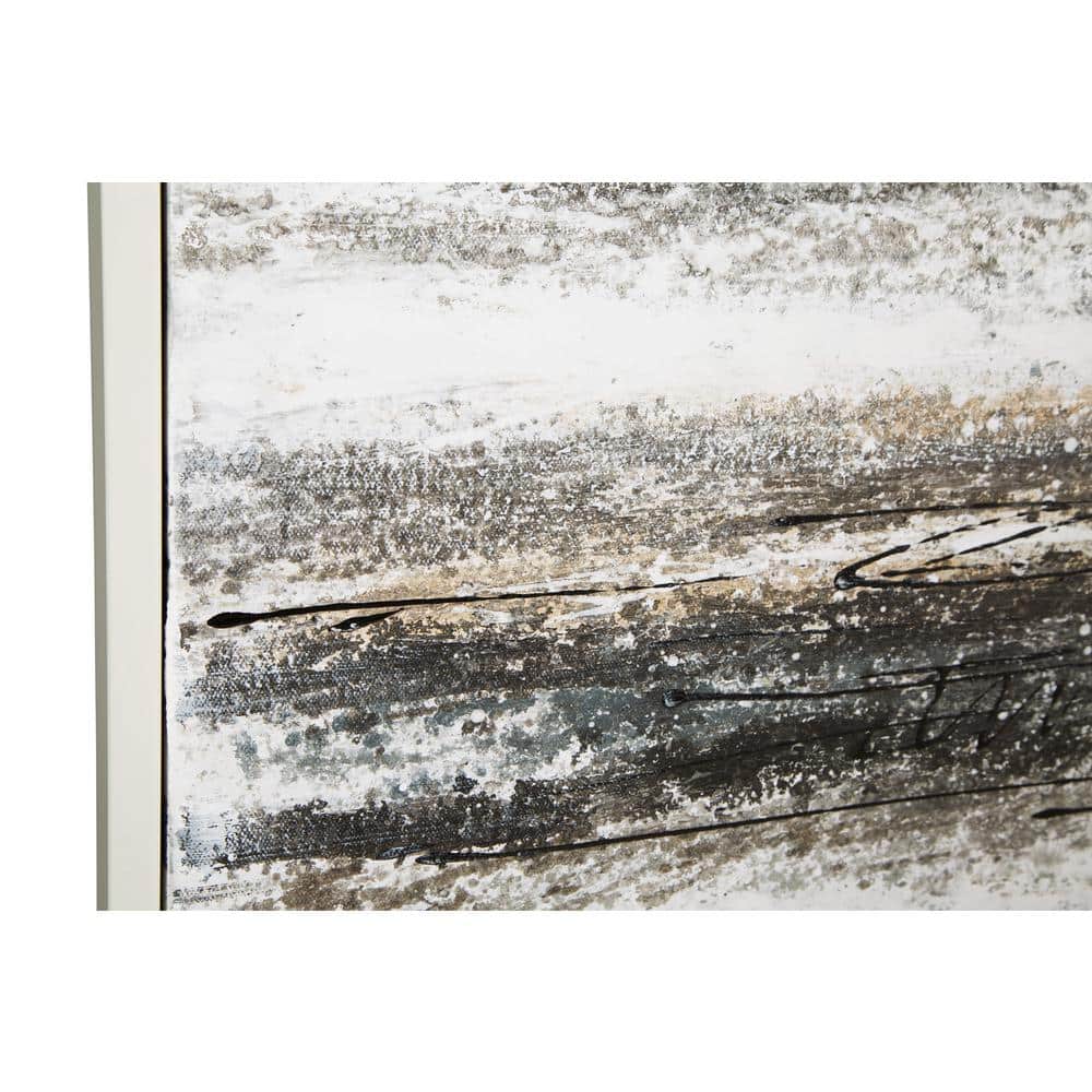 Contemporary Abstract White and Gray Wall Art