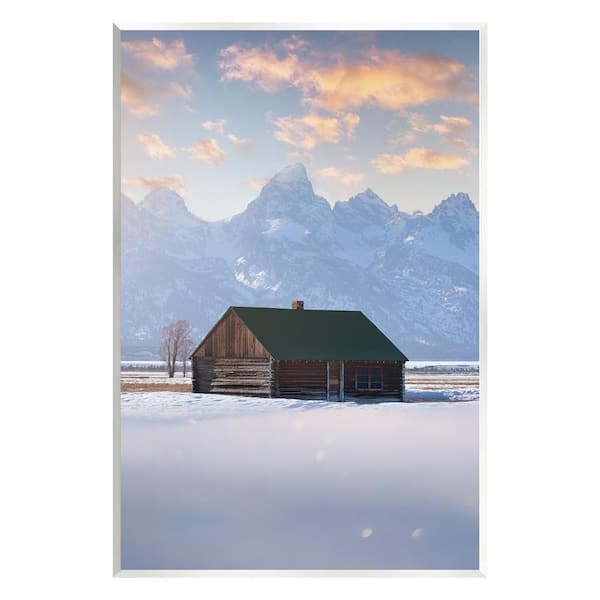 Stupell Industries Snowy Winter Cabin by Jared Kreiss 1-Piece Unframed Graphic Print Nature Poster Art Print 15 in. x 10 in.
