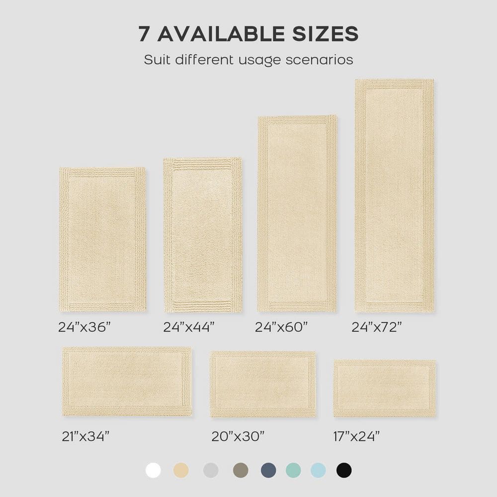 Splendor Natural Cotton Tufted Reversible Bath Rug