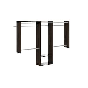 Essential 60 in. W - 96 in. W Espresso Wood Closet System