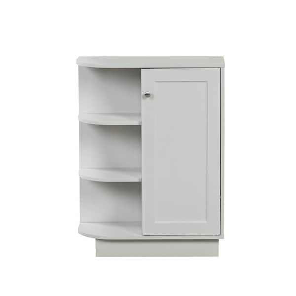 Tidoin 23.6-in W x 9.7-in D x 31.3-in H Gray Wood Ready to Assemble Kitchen Open Style Shelf Cabinet with Door and 3 Shlves