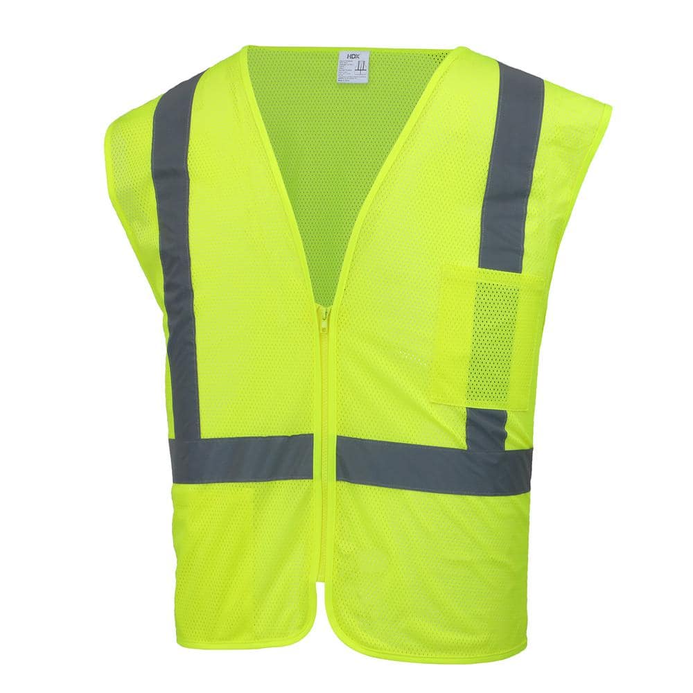 HDX Hi Visibility Lime Green Class Reflective Safety Vest HDX46512-OVPD8  The Home Depot
