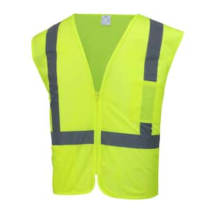 Hi Visibility Lime Green Class 2 Reflective Safety Vest