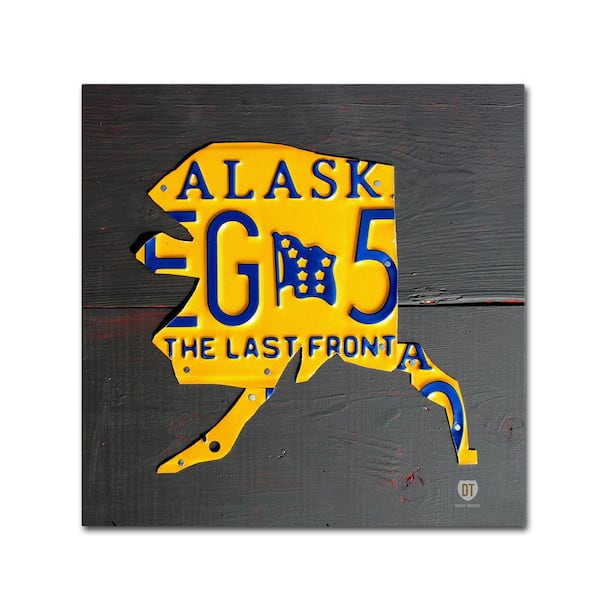 Trademark Fine Art 18 in. x 18 in. "Alaska" by Design Turnpike Printed Canvas Wall Art