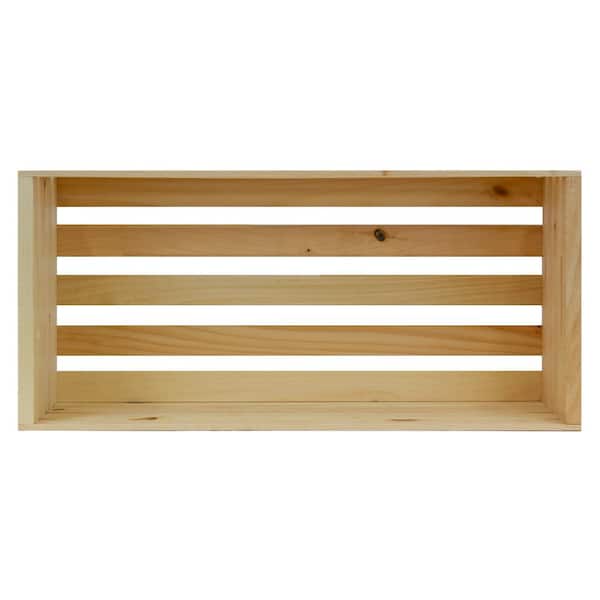 Crates Pallet 27 in. x 12.5 in. x 9.5 in. X-Large Wood Crate (2- Pack)
