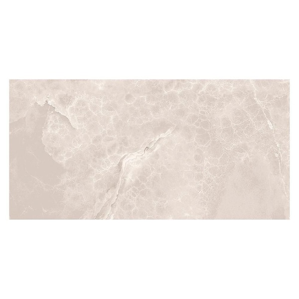 ANDOVA Kaia Orelyn Beige 12-in. x 24-in. Stone Look Matte Porcelain Wall & Floor Tile Sample