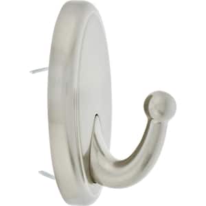 Decorative Oval Hook Metal in Satin Nickel (15 lb. - Pack)