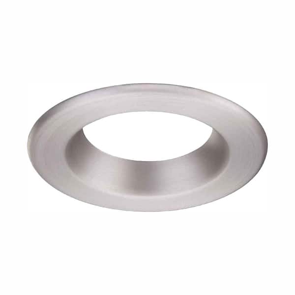 Commercial Electric 4 in. Brushed Nickel Recessed Can Light LED Trim Ring