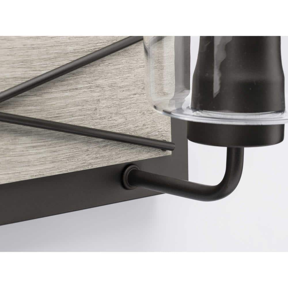 Briarwood Bronze and Black 2-Light Bath Wall Fixture