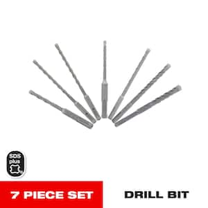 7pc Rebar Demon SDS-Plus 4-Cutter Full Carbide Head Hammer Bit Set