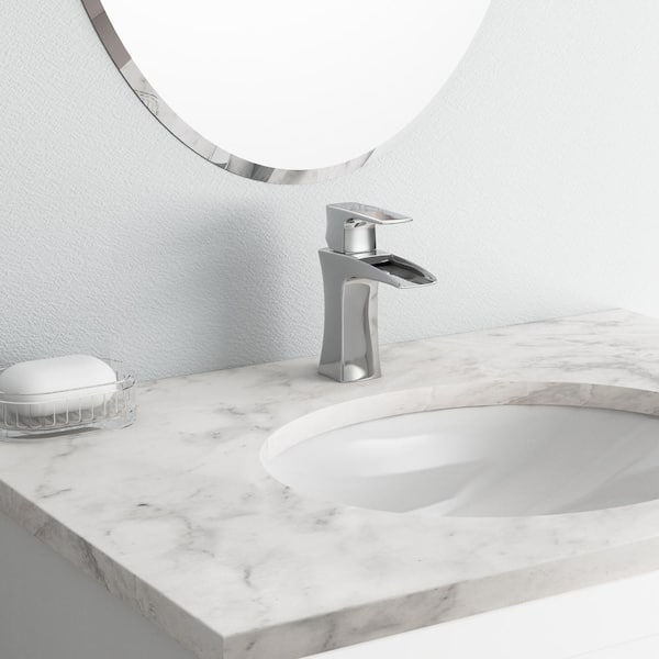 Fresca Fortore Single Hole 1-Handle Low-Arc Bathroom Faucet in Chrome