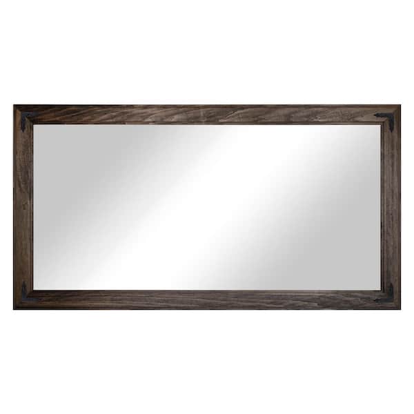 Rayne Heritage (33 in. W x 60 in. H) Honey Hardwood Poplar Mirror with Decorative Bracket