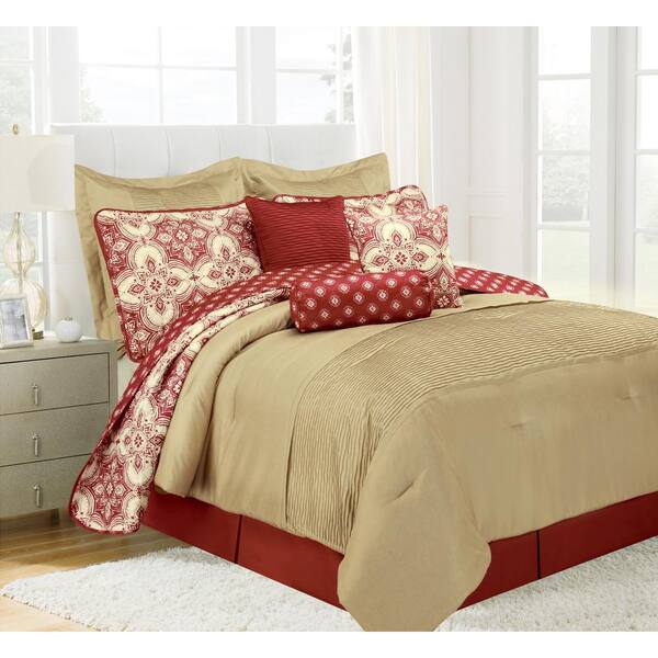 Unbranded Patina 10-Piece Red Queen Comforter Set