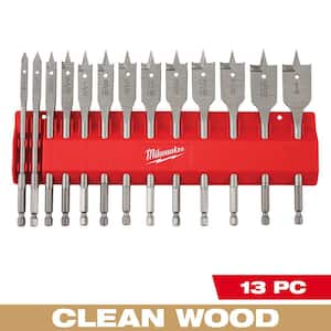 High Speed Wood Spade Bit Set (13-Piece)