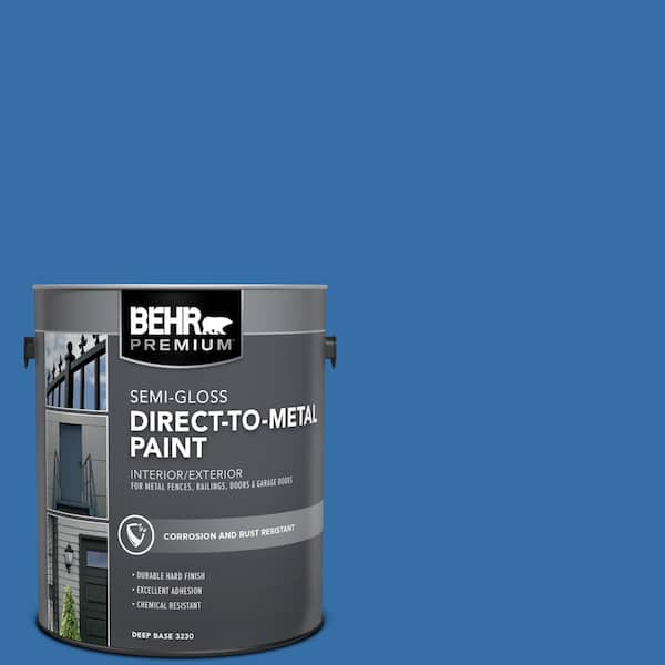 1 gal. #P520-6 Mega Blue Semi-Gloss Direct to Metal Interior/Exterior Paint