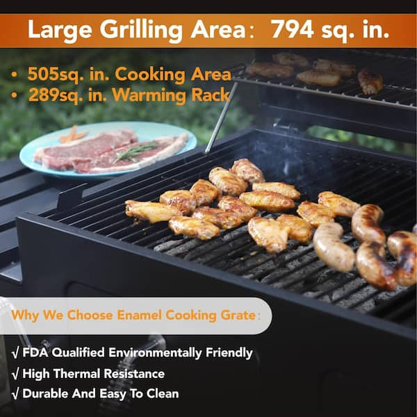 Dyiom 27.5 in. Outdoor Stainless Steel Dual Fuel Grill Charcoal Grill  Outdoor Camping Picnic Beach B08G8H4MVL - The Home Depot