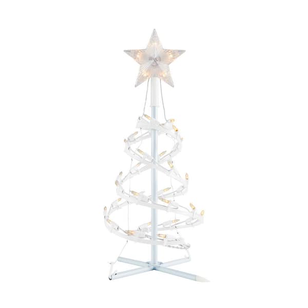 white spiral christmas tree