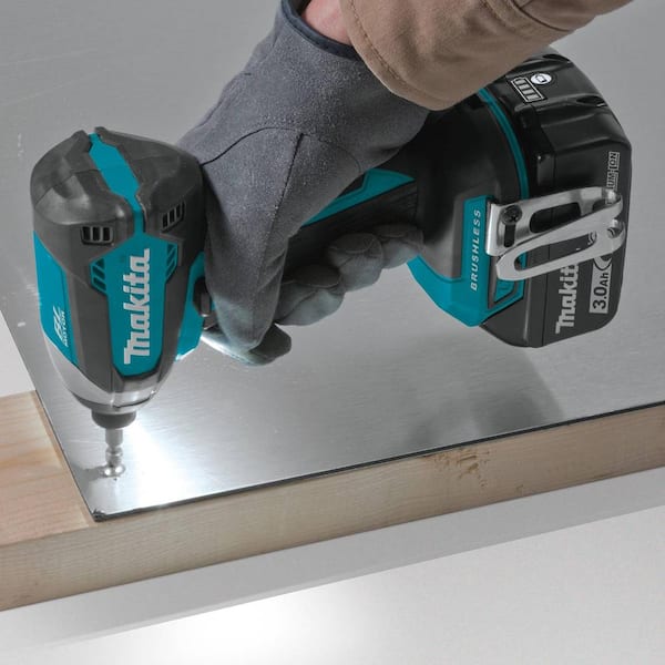 Makita 18V LXT Lithium Ion Brushless Cordless Impact Driver Kit 3.0Ah with Impact XPS 35 Piece Impact Bit Set XDT131E 01666 The Home Depot