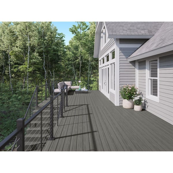 Voyage 1 in. x 12 in. x 12 ft. Sierra Gray Composite Decking Fascia Board