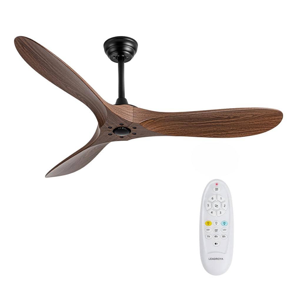 60 in. Indoor/Outdoor Ceiling Fan with Remote Control-Timed Lighting, Rever