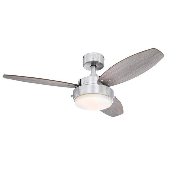 Unbranded Alloy 42 in. LED Indoor Brushed Nickel Ceiling Fan with Light Fixture