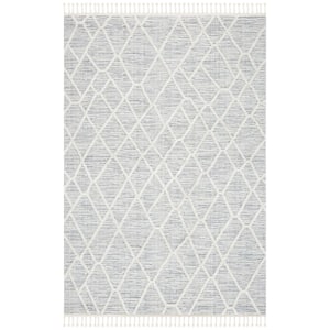 Marrakesh Ivory/Gray 9 ft. x 12 ft. High-Low Geometric Area Rug