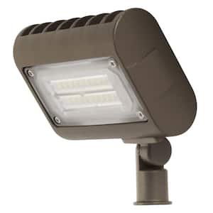 15-Watt Bronze Daylight Outdoor Security Commercial Grade Adjustable Head Integrated LED Flood Light (6-Pack)