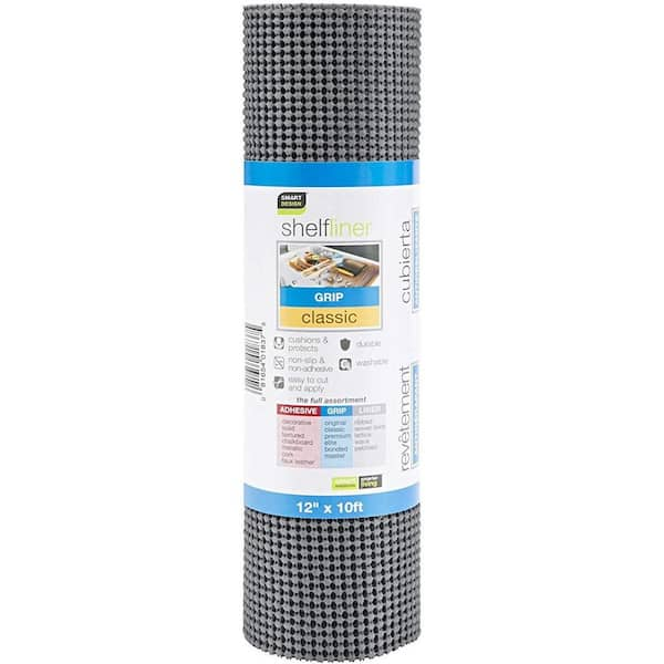 Smart Design Classic Grip Shelf Liner - 18 Inch x 5 Feet Total (Set of 6  Rolls) - Non Adhesive, Strong Grip Bottom- Taupe 8716388AS6 - The Home Depot