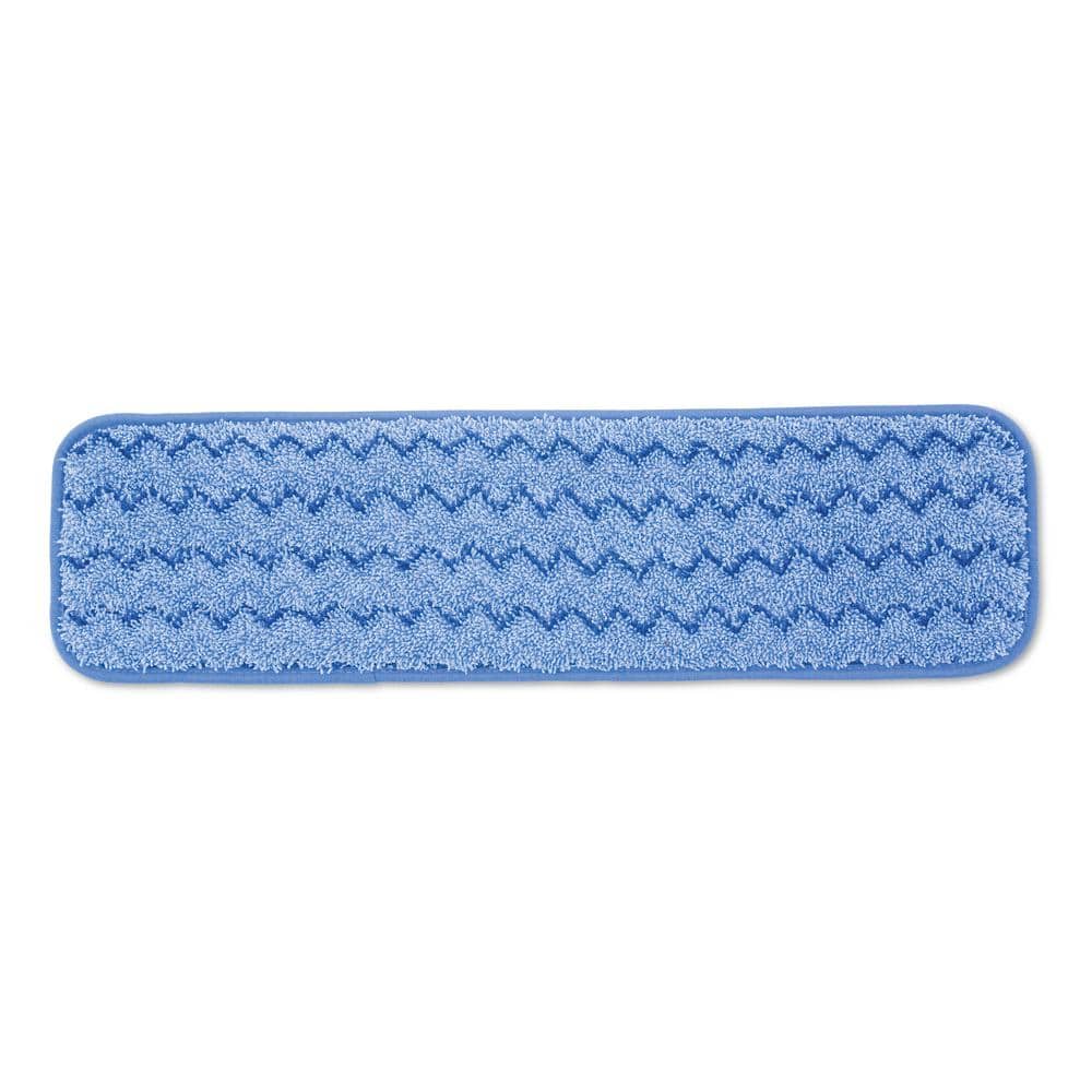 Rubbermaid Commercial Products 18 in. Standard Microfiber Damp Room Mop Pad  (Case of 12) RCPQ409BLUCT - The Home Depot