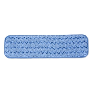 18 in. Microfiber Wet Room Pad Split Nylon/Polyester Blend in Blue (12/Carton)