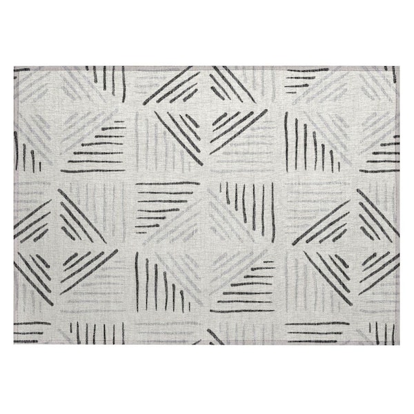 Chantille Machine Washable Indoor/Outdoor Abstract ACN2413 Ivory 2 ft. x 3 ft. Accent Rug