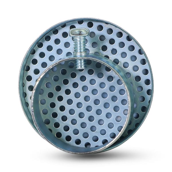 The Plumber's Choice 1-1/2" Galvanized Oil Vent Cap with Screen, Zinc Plated Steel - Galvanized