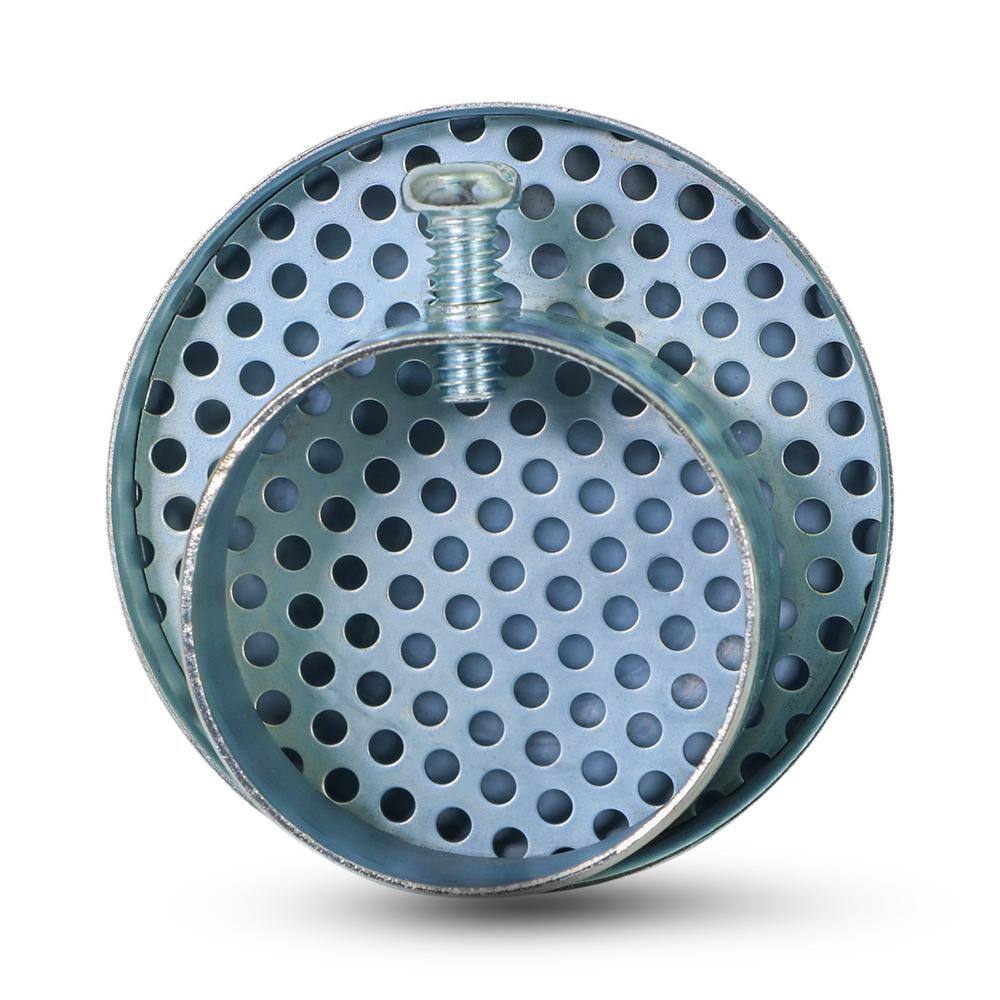 The Plumber's Choice 2 in. Galvanized Oil Vent Cap with Screen, Zinc