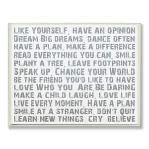 12.5 in. x 18.5 in. "Like Yourself Inspirational Typography" by Andrea James Printed Wood Wall Art