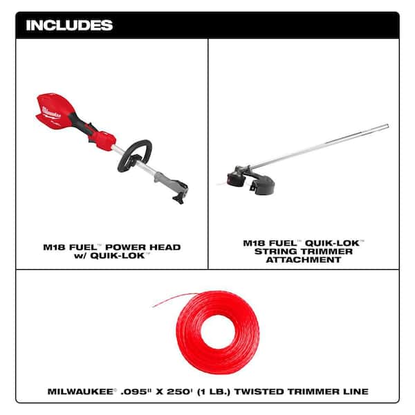 M18 FUEL 18V 16 in. Brushless Cordless Battery Powered String Trimmer with QUIK-LOK Capability & .095 Trimmer Line