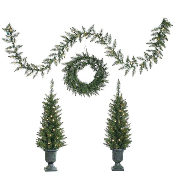 Sterling 3.5 ft. Norway Pine Artificial Christmas Greenery Set (4-Piece)