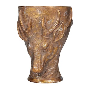 10 in. x 14 in. Bronze Polystone Traditional Planter