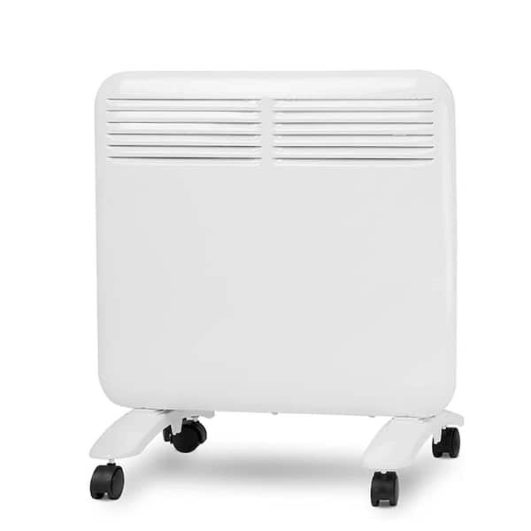 20.9 in. 750-Walt Wall-Mounted Forced Air Electric Ceramic Space Heater with Adjustable Thermostat, Freestanding Heater