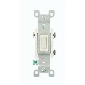 15 Amp 3-Way CO/ALR AC Quiet Toggle Switch, White