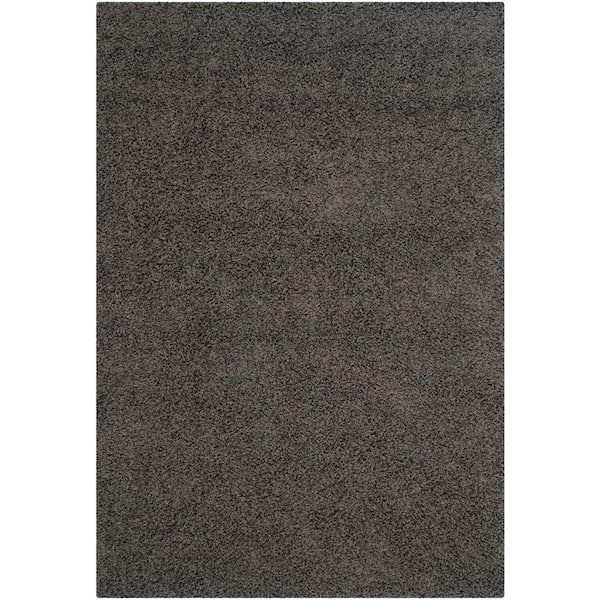 SAFAVIEH Athens Shag Dark Gray 4 ft. x 6 ft. Solid Area Rug