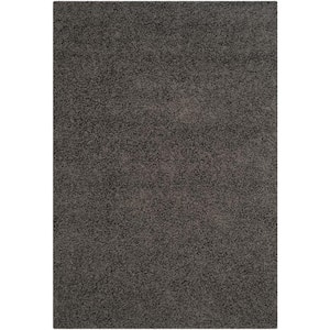 Athens Shag Dark Gray 5 ft. x 8 ft. Solid Area Rug