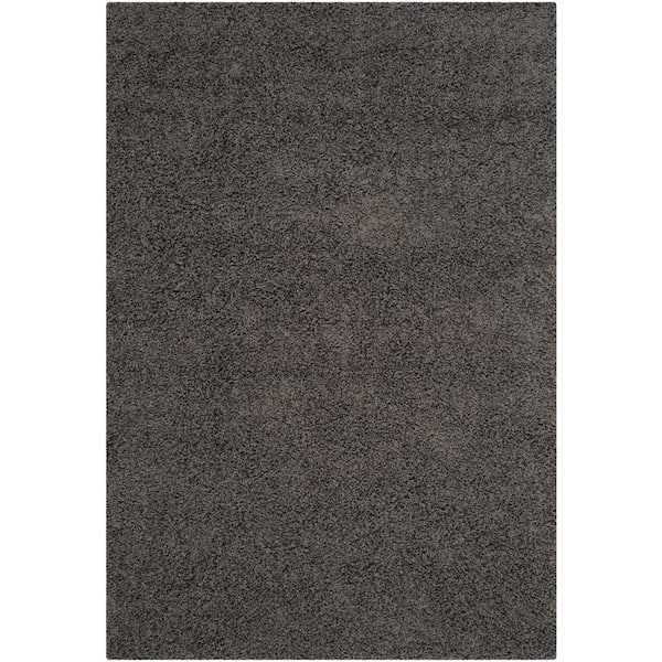 SAFAVIEH Athens Shag Dark Gray 5 ft. x 8 ft. Solid Area Rug