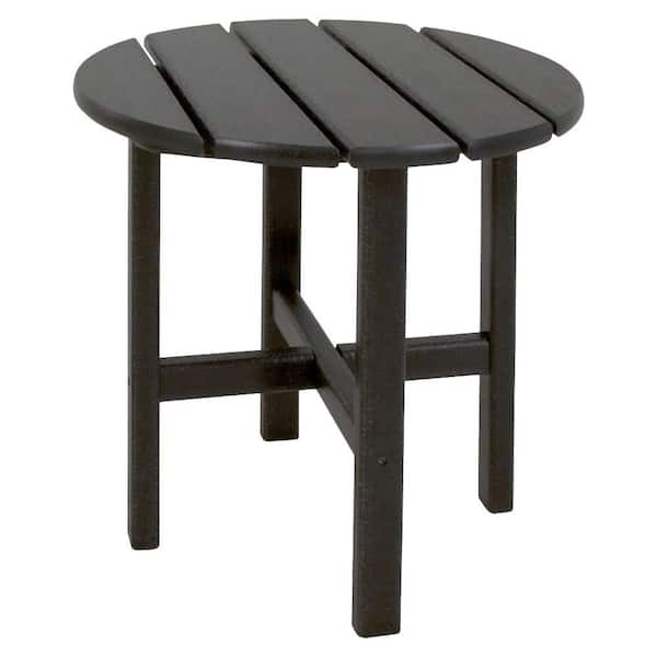 Ivy Terrace Classics 18 in. Black Round Patio Side Table