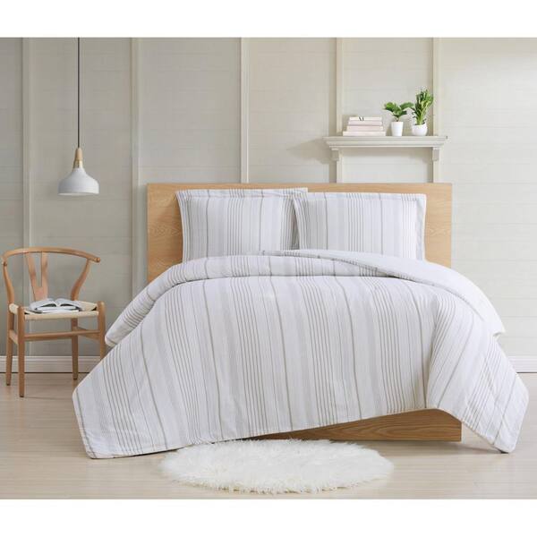 Cottage Classics Warm Hearth Stripe 3-Piece King Comforter Set