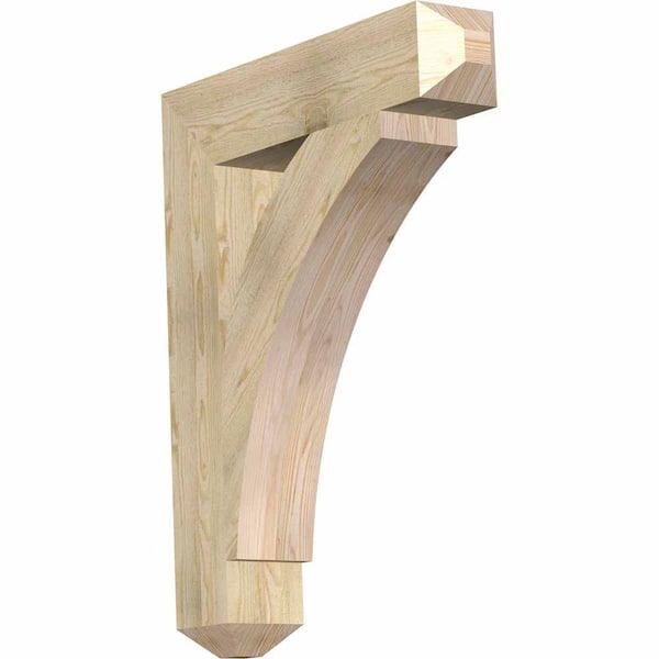 Ekena Millwork 6 in. x 38 in. x 30 in. Douglas Fir Thorton Craftsman Rough Sawn Bracket